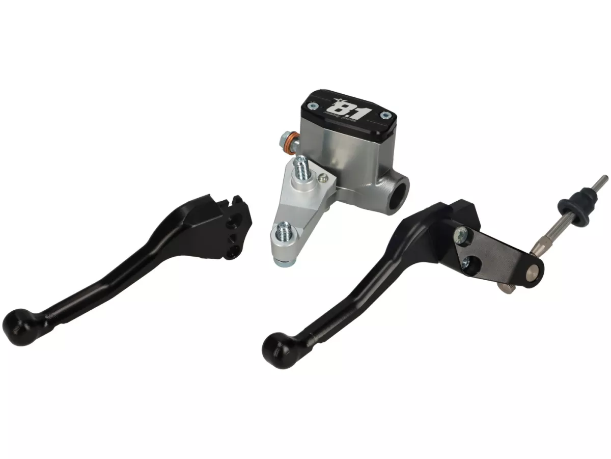 Pompa rem depan -8.1 OTTOPUNTOUNO- piston Ø = 11mm, CNC - Vespa PV, ET3, GT, GTR, Super, TS, Sprint, SS180, Rally- kanan, hitam