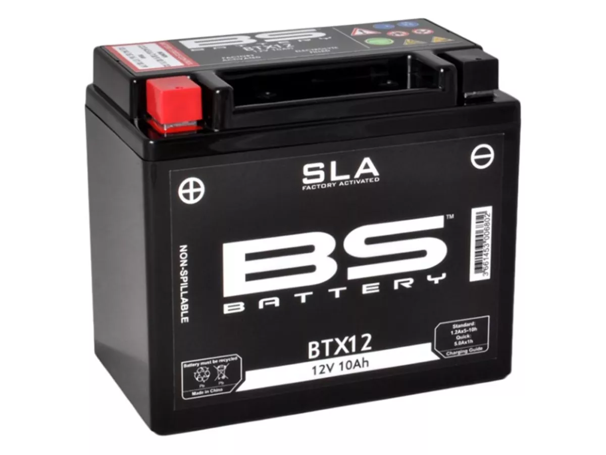 Baterai (SLA/Gel), bebas perawatan -BS BATERAI BTX12H-BS - 12V, 10Ah - 152x88x147mm - Vespa GTS300 Super/Super Sport/Touring (ZAPM45200), GTS300 Touring/ 70Jahre (ZAPM45202), GTS300 Yacht Club/Notte/Touring (ZAPMA3300), GTS300 HPE/Supertech/Racing Sixites