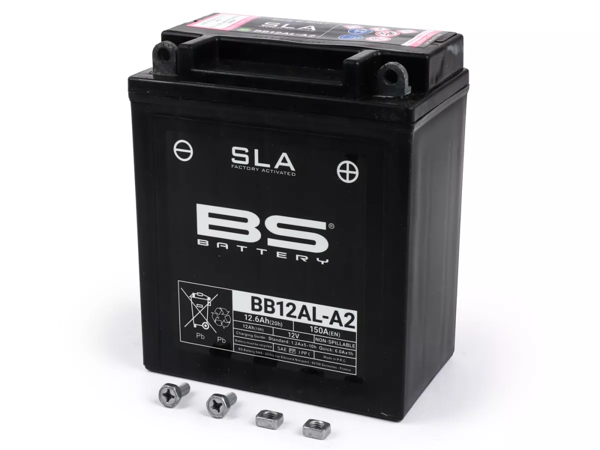 Accu (SLA/Gel), onderhoudsvrij -BS BATTERY BB12AL-A2, 12V 12Ah, 134x80x160mm