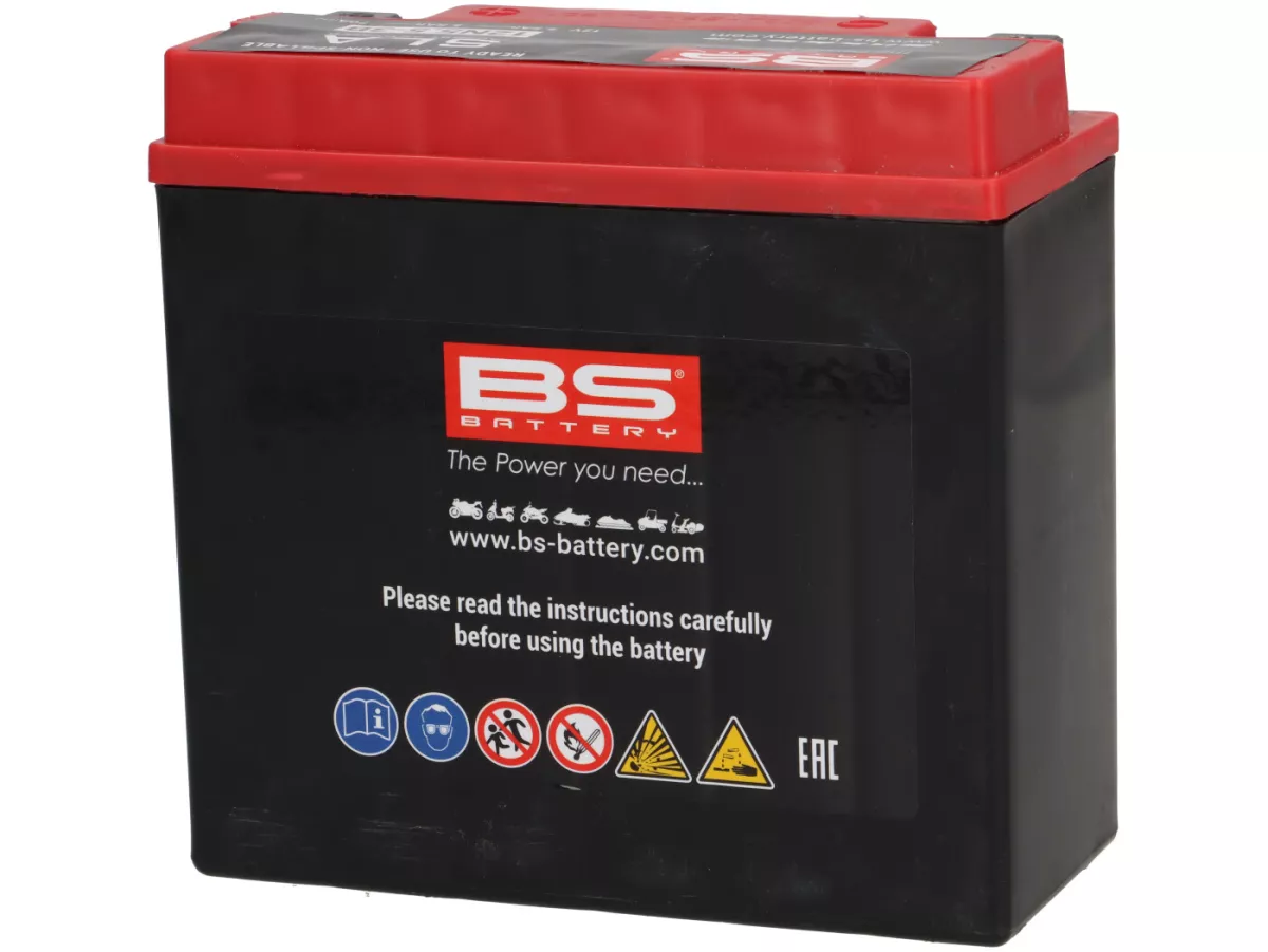 Batería (SLA/Gel), sin mantenimiento -BS BATERÍA BB5L-B, 12N5-3B (sustituye a 12N5,5-3B), 12V, 5Ah (sustituye a 5,5Ah) 120x60x130mm - Vespa PX antigua (hasta 1984) - PX80, PX125, PX200, PK50 automática, TPH80