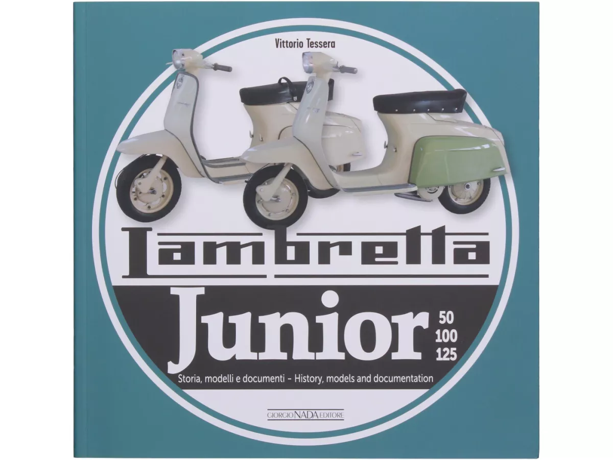Livre -Lambretta Junior J50, J100, J125, history, models and documentation- de Vittorio Tessera (italien, anglais, 120 pages, en couleur)