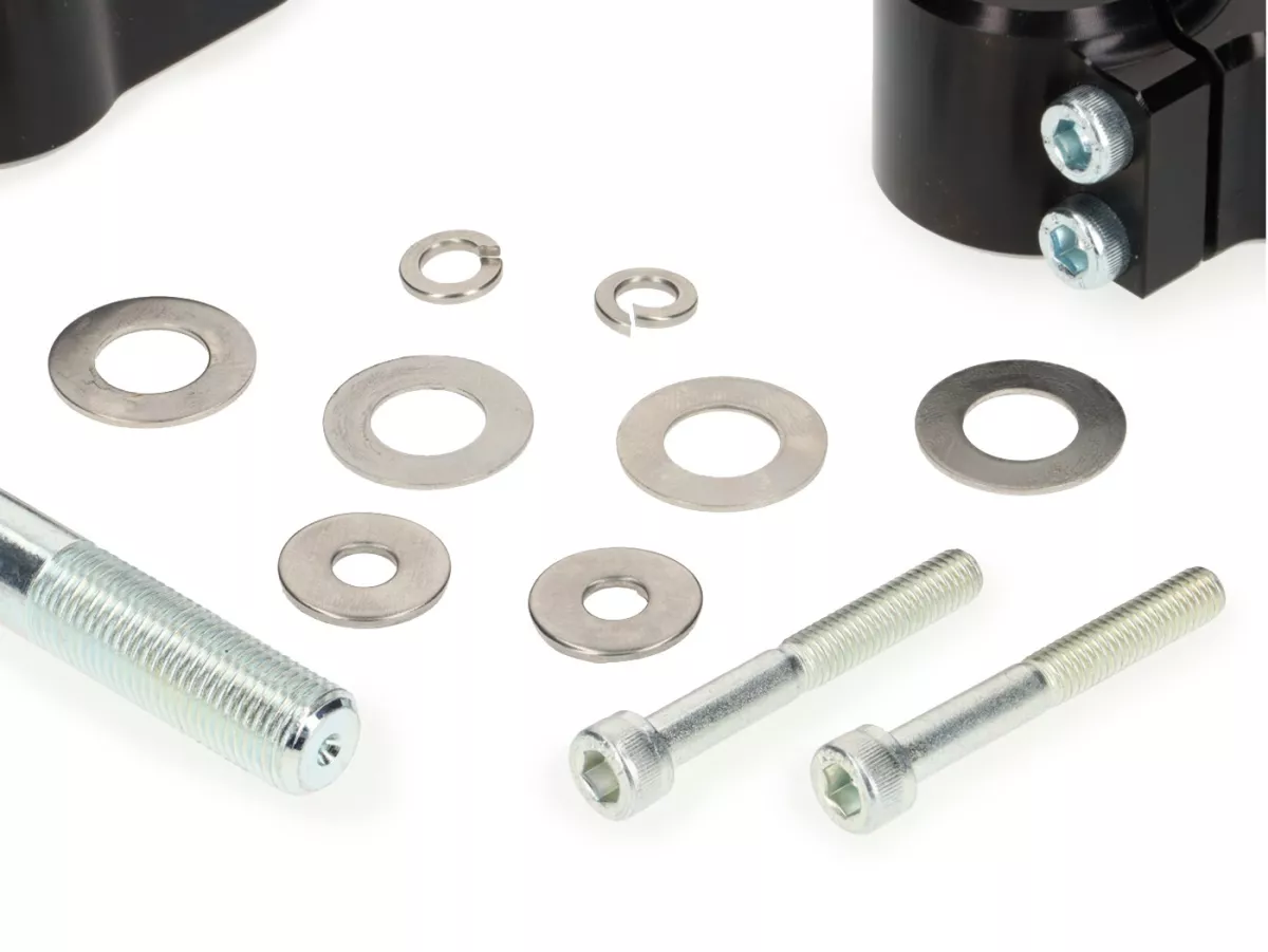 Pair of CNC fork links for antidive brakes -CASA PERFORMANCE- Lambretta DL, GP, LI, LIS, SX, TV - with shock absorber mount
