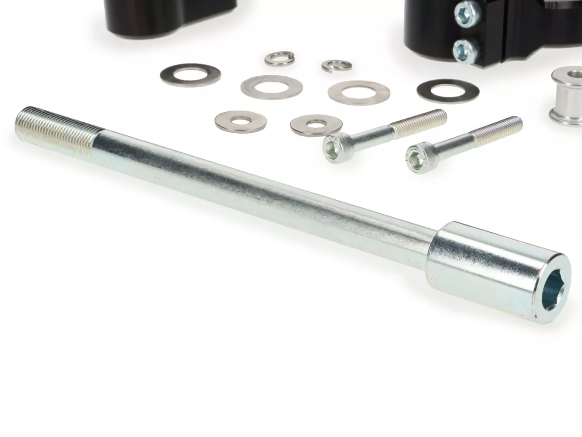 Pair of CNC fork links for antidive brakes -CASA PERFORMANCE- Lambretta DL, GP, LI, LIS, SX, TV - with shock absorber mount