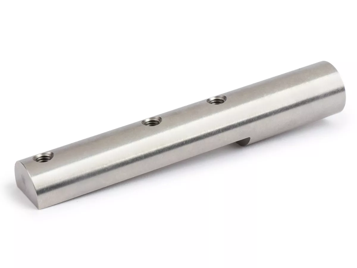 Brake pump handlebar bracket -CTP for Piaggio TPH Typhoon / Crimaz brake pump- Vespa VB, VBA, VBB, VNB3T, VNB4T, VNB5T, VNB6T, VGLA, VGLB, T4 - stainless steel