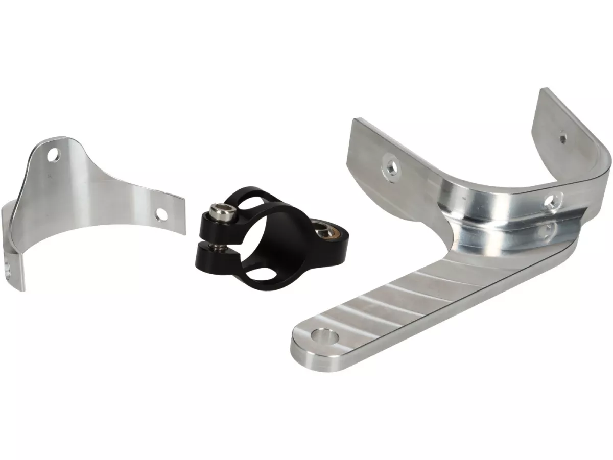 Stuurdemper incl. bevestiging -CTP aluminium- Vespa Largeframe VBA1T (-110487), VBB1T, VBB2T, 150 GL (VGLA1T, VGLB1T)