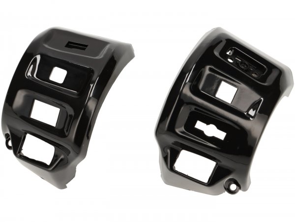 Light switch - indicator switch housing set -DMP- Vespa GTS 125-300 RST/Keyless 2023 - glossy black
