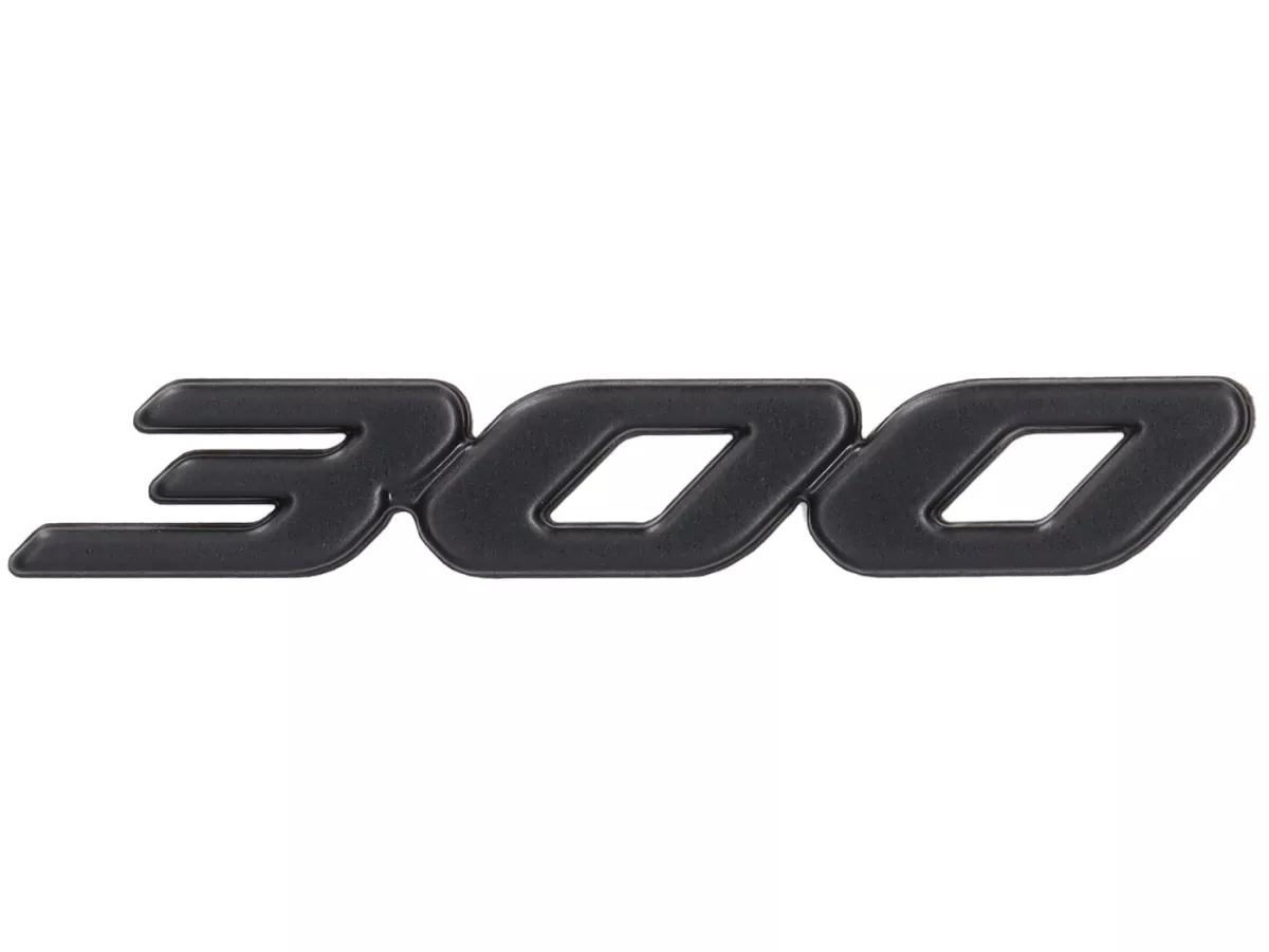 Inscription porte-bagages -PIAGGIO '300'- GTV HPE 300 RST 2023 Euro 5 keyless ABS 4T 4V LC (ZAPMD3108) - noir mat
