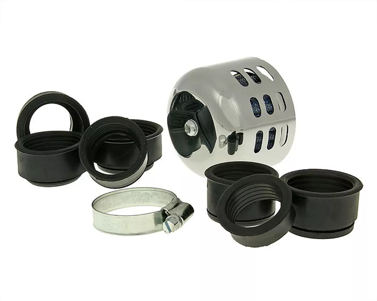 Luchtfilter -101 OCTANE- Powerfilter aluminium kap 28-44mm chroom