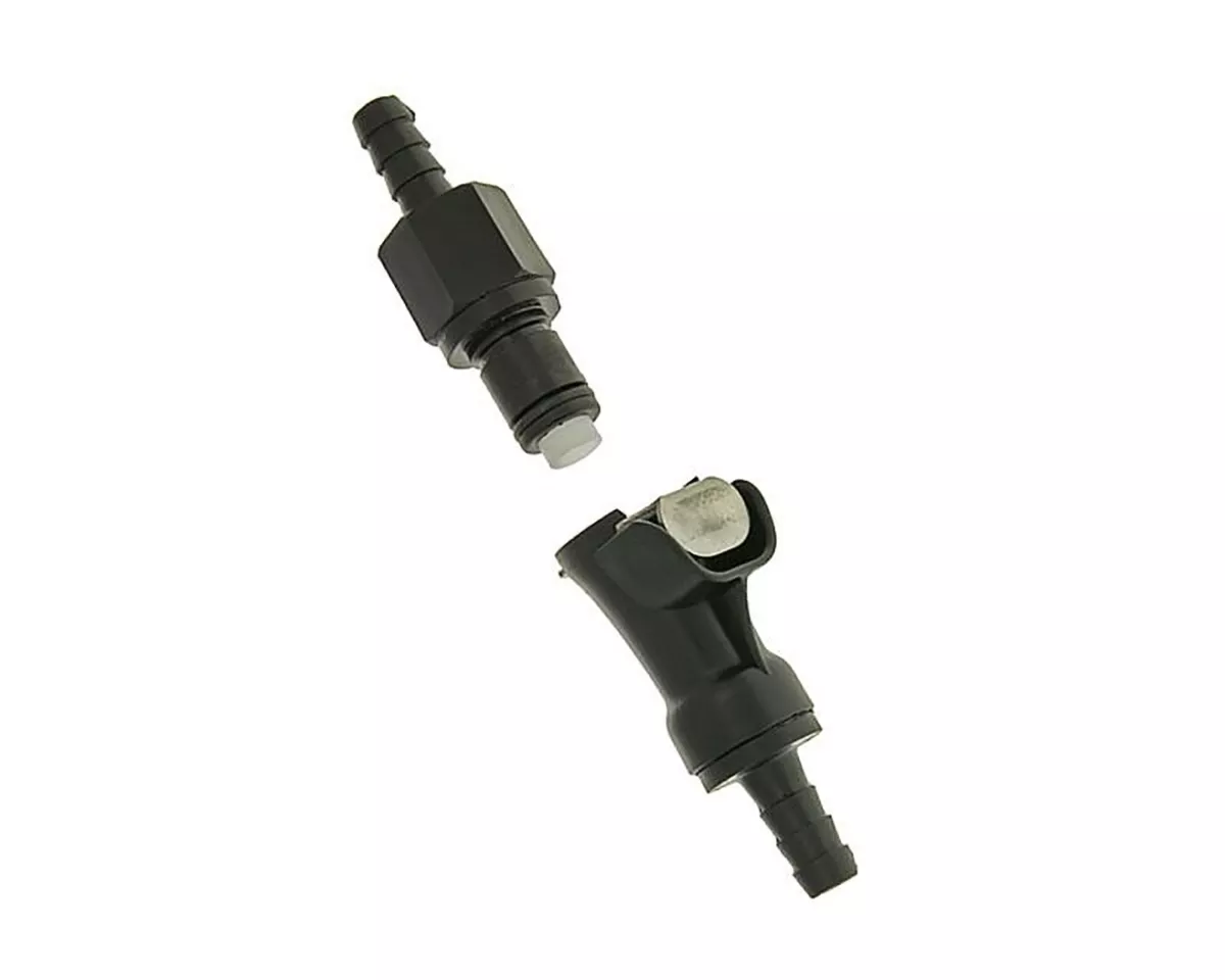Fuel hose quick-action coupling -101 OCTANE- 6mm - black - (not for vehicles with fuel injection)
