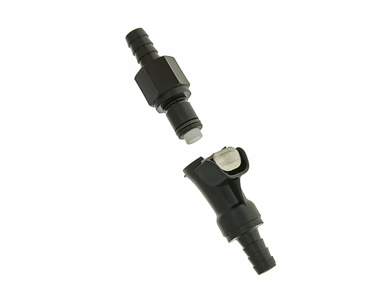 Fuel hose quick-action coupling -101 OCTANE- 8mm - black - (not for vehicles with fuel injection)