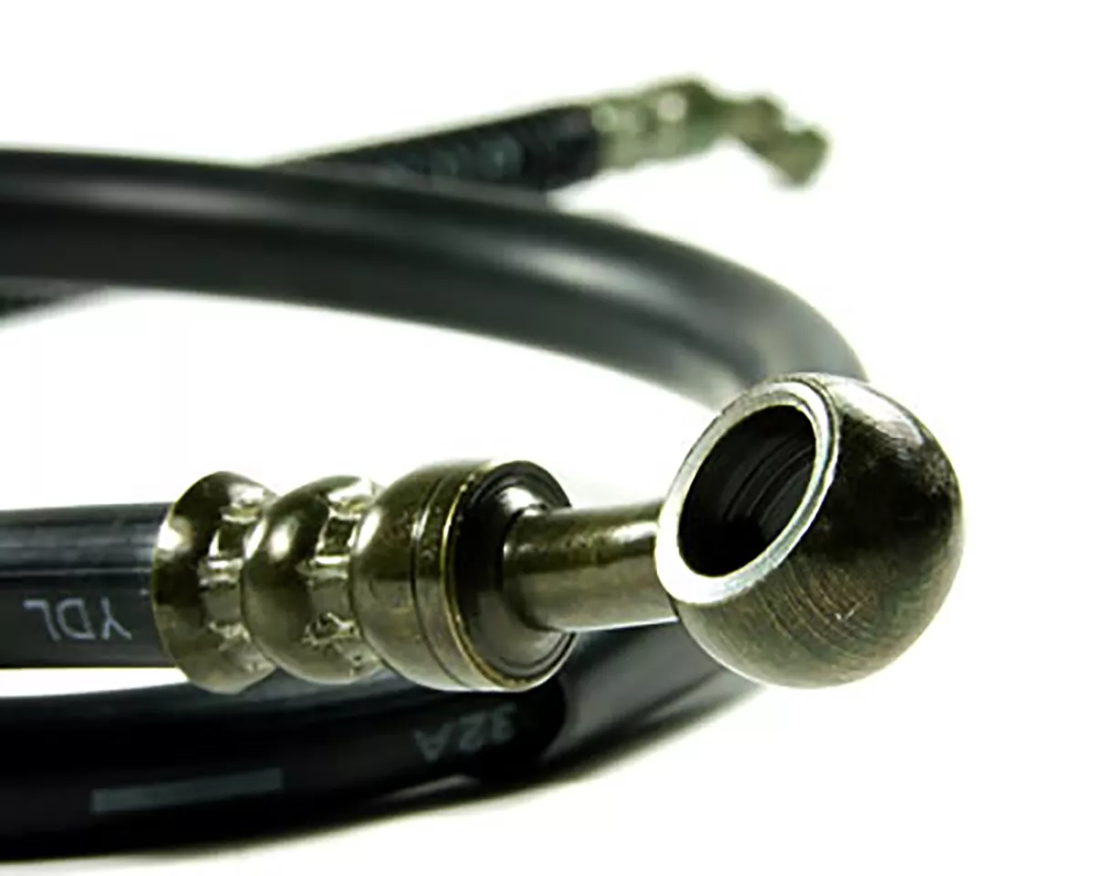 Brake hose, front -OEM QUALITY- GY6 50-150 - rubber coated