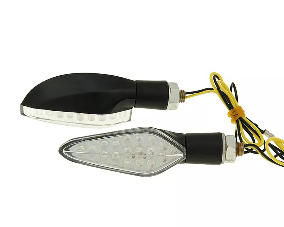 Blinker Set LED -101 OCTANE- Shadow - schwarz