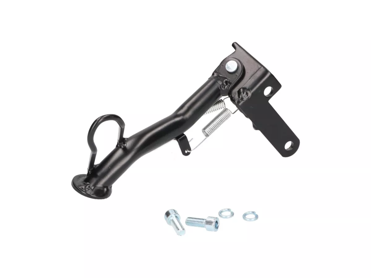 Penyangga samping berwarna hitam -101 OCTANE- untuk Piaggio Zip II 50 4T, Zip SP 50 2T