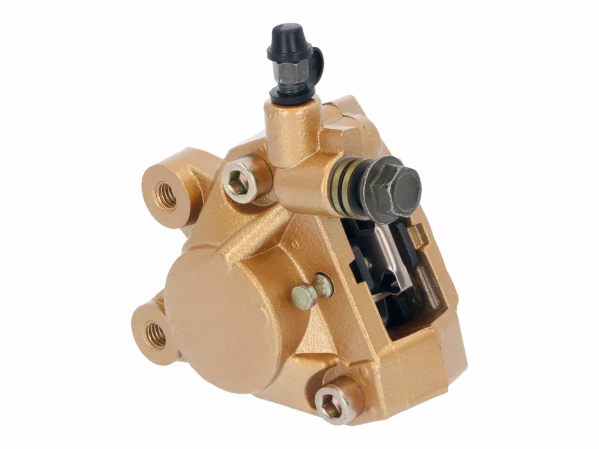 Brake caliper -101 OCTANE- for Yamaha Aerox, Neos, MBK Nitro, Booster, Ovetto, Gilera Runner, Stalker, Ice, Piaggio NRG, TPH 50 - gold - front
