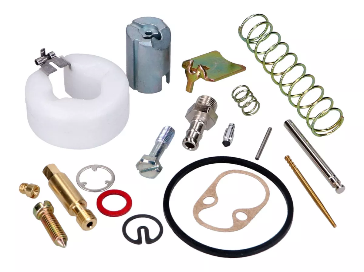 Spare parts repair kit straight fuel connection for Bing SRE 85 carburetor 15mm -101 OCTANE- for Zündapp, Puch Maxi