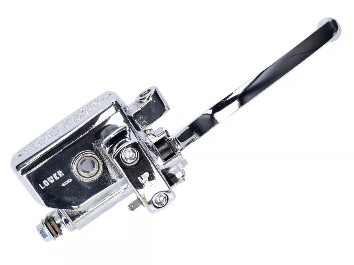 Bremspumpe / Bremszylinder  -101 OCTANE- für GY6 Grand Retro - rechts - chrom - Lenker Ø = 25mm