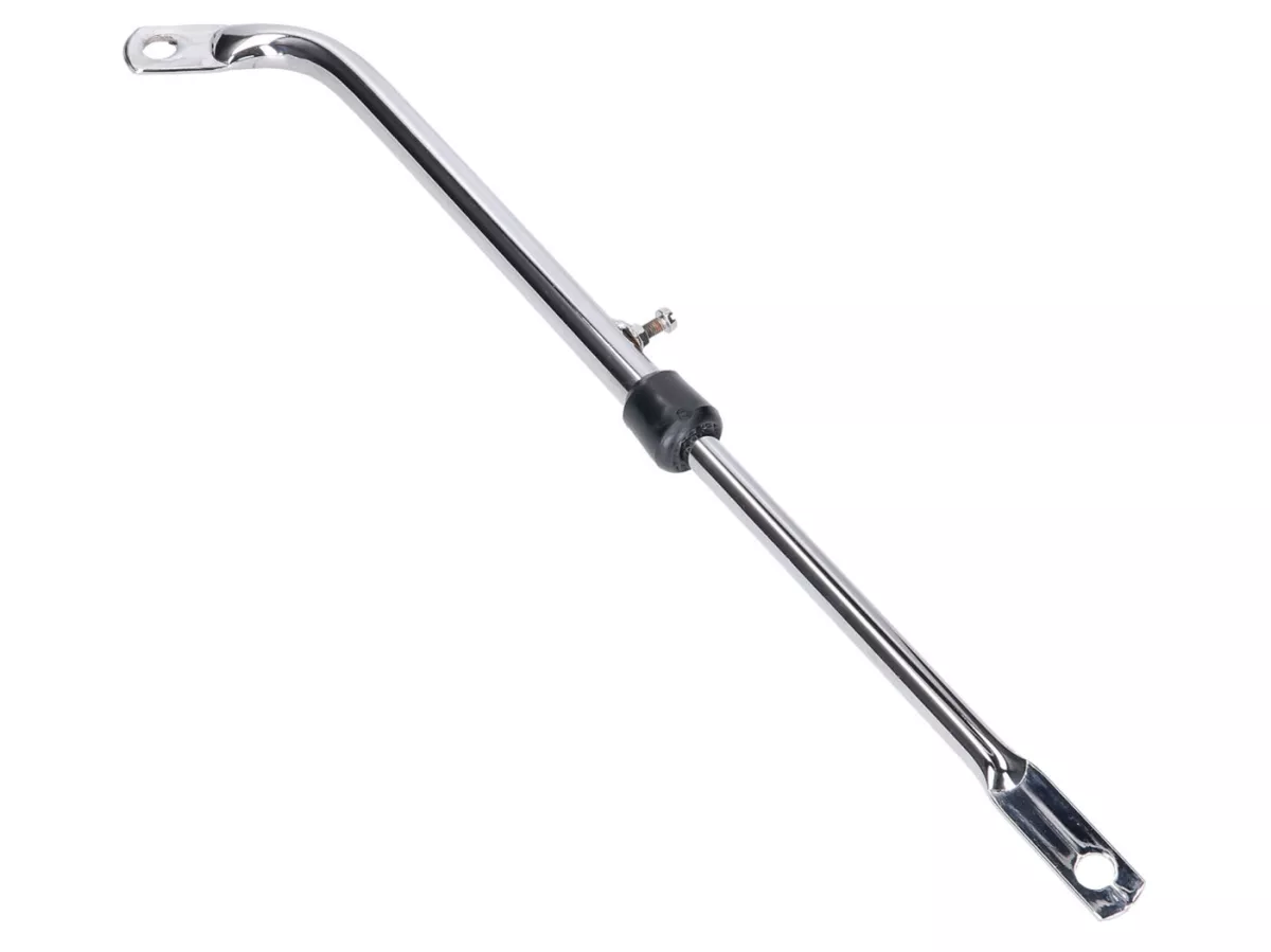 Penyangga knalpot -101 OCTANE- dapat disesuaikan universal untuk moped / mokick - chrome