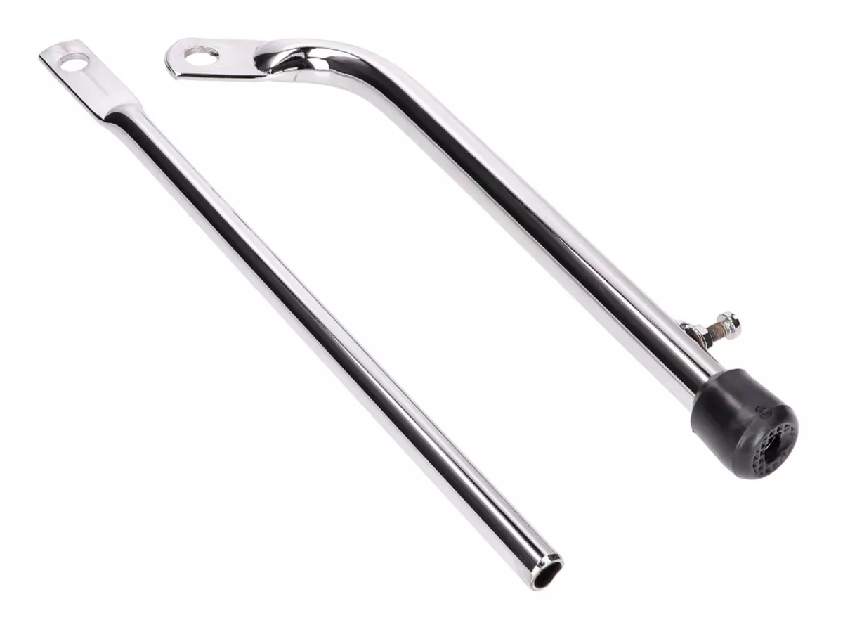 Penyangga knalpot -101 OCTANE- dapat disesuaikan universal untuk moped / mokick - chrome