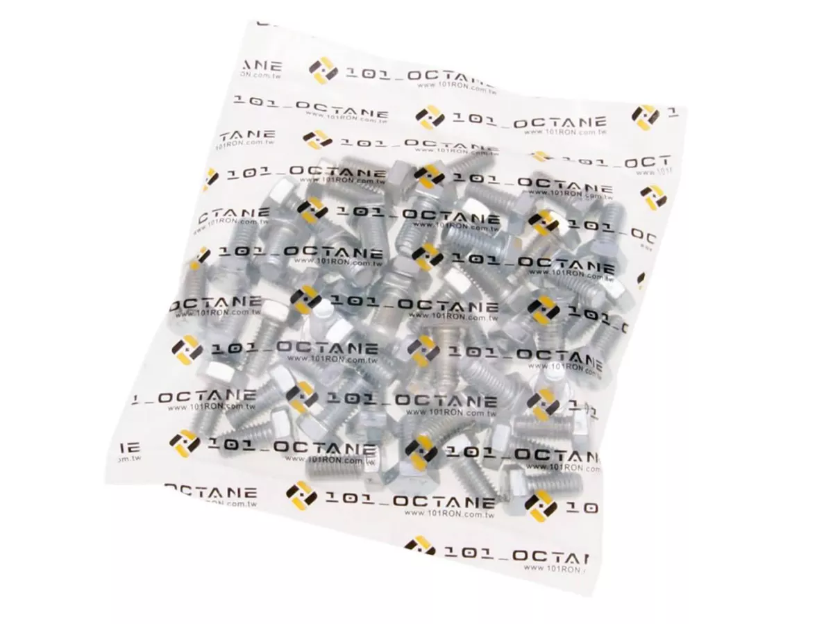 Tornillos de cabeza hexagonal -101 OCTANO- DIN933 M8x16 totalmente roscados galvanizados (50 piezas)