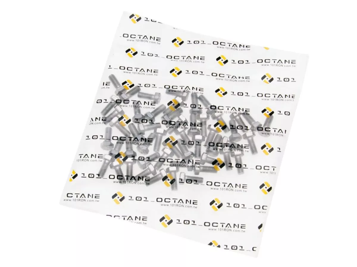 Vis hexagonales -101 OCTANE- DIN933 M5x12 à filetage complet en acier inoxydable A2 (50 pièces)