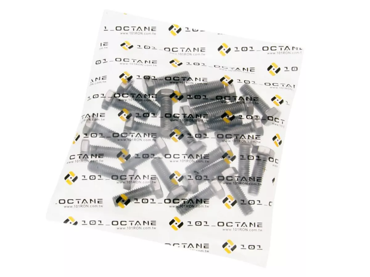 Tornillos de cabeza hexagonal -101 OCTANO- DIN933 M8x25 totalmente roscados acero inoxidable A2 (25 piezas)