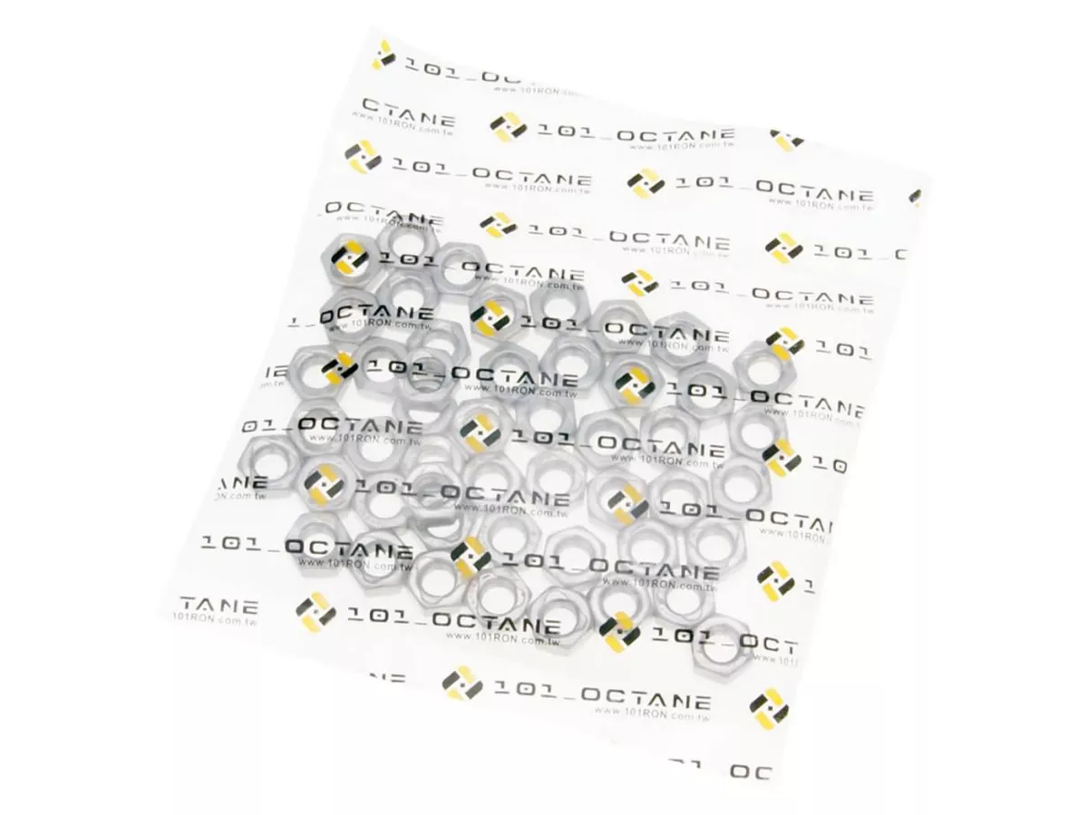 Écrous -101 OCTANE- DIN980 M8 hexagonaux autobloquants en acier inoxydable A2 (50 pièces)