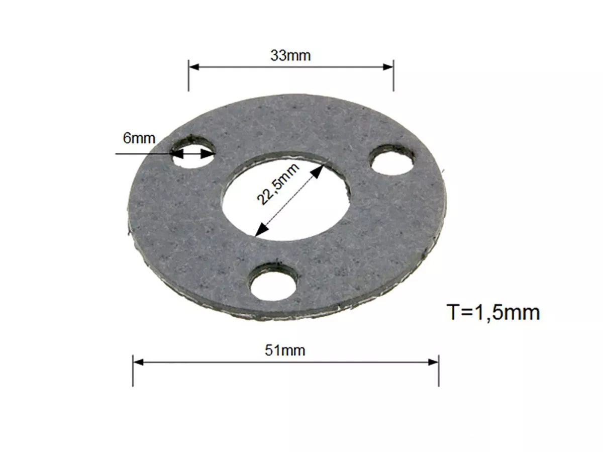Junta silenciador trasero -101 OCTANE- para Derbi Senda, Aprilia RX/SX, Gilera RCR/SMT