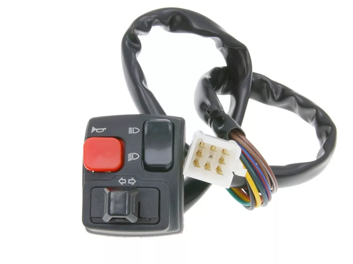 Gruppo interruttore manubrio sinistro indicatori di direzione, abbaglianti, anabbaglianti, avvisatore acustico -101 OCTANE- per Rieju RRX, MRX, SMX, MRT, RS2