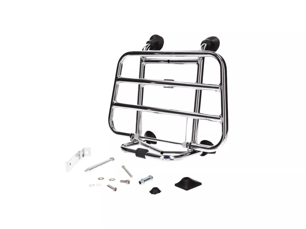 Portaequipajes delantero -101 OCTANE- Vespa Primavera 50-125, Sprint 50-150, Elettrica - cromado