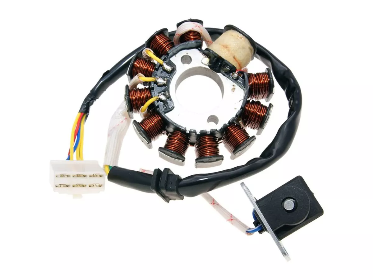 alternator stator 11 coil 6 pins  -101 OCTANE- for GY6 125, 150cc