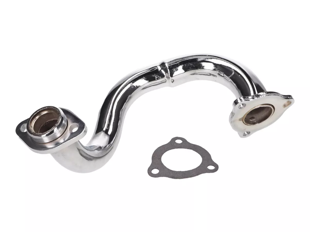 Avgasgrenrör -101 OCTANE- utan strypning - för Derbi Senda, Aprilia RX, SX, Gilera RCR, SMT - krom