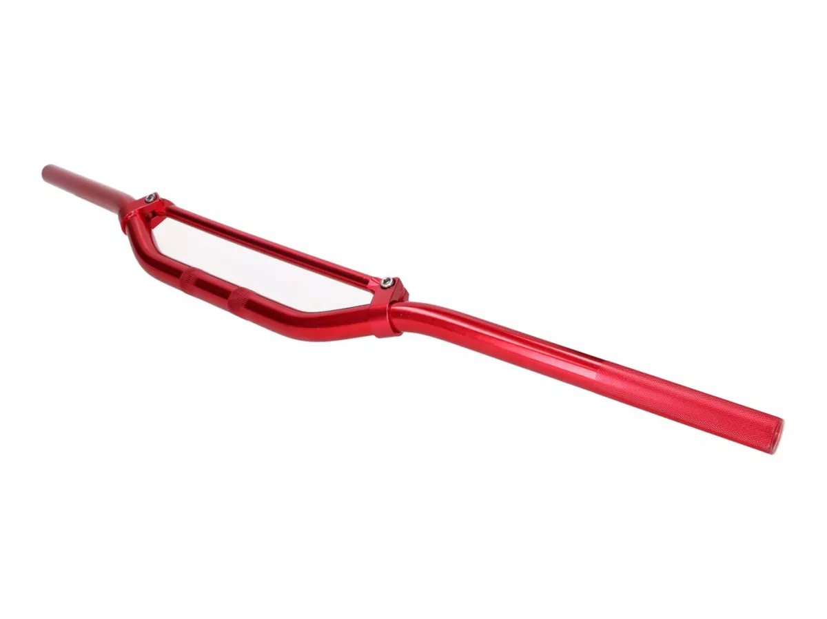 Manubrio -101 OCTANE- Enduro in alluminio con bretella rossa 22mm - 820mm