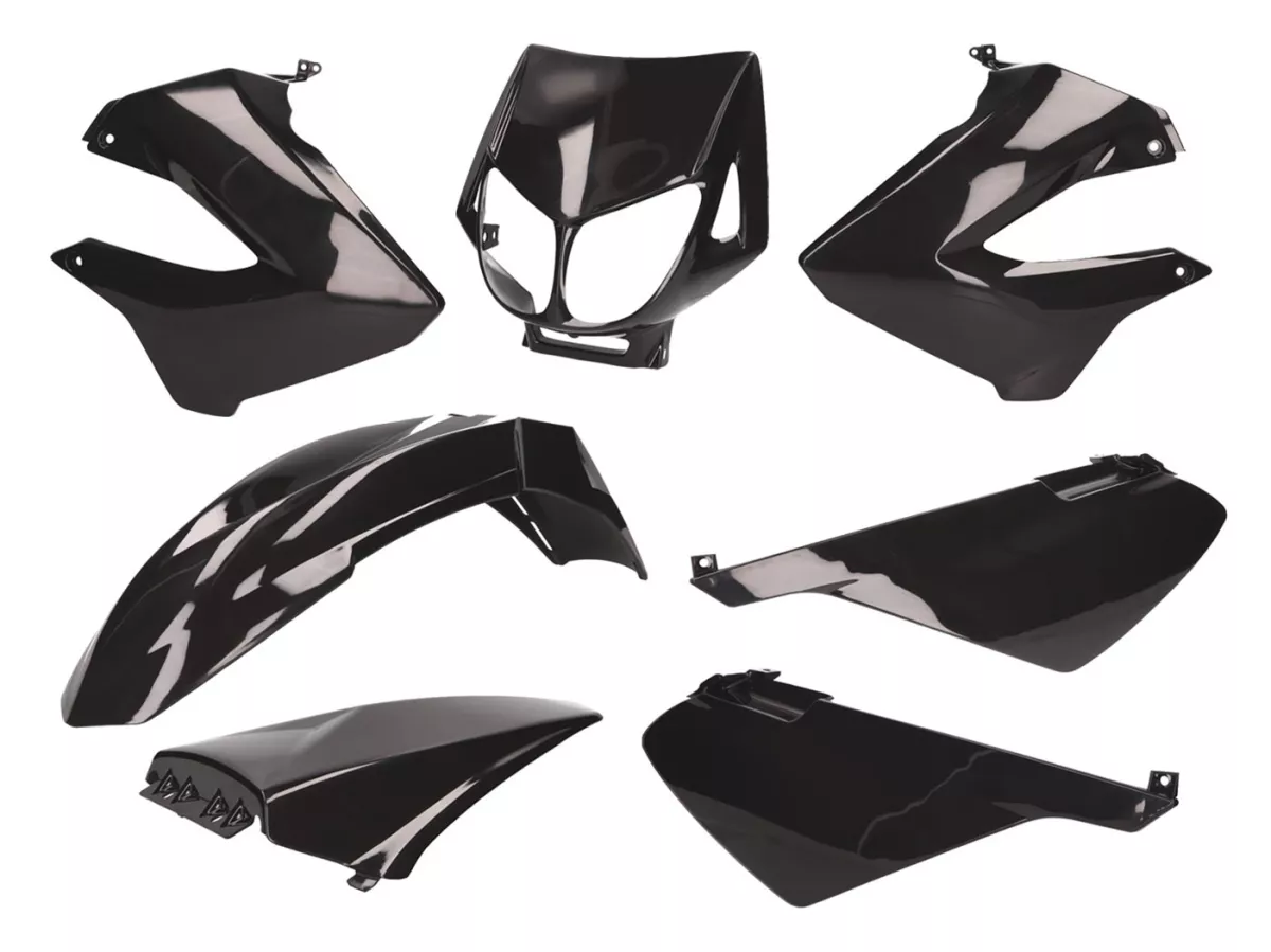 fairing kit black -101 OCTANE- for Derbi Senda R, SM X-Treme, SM DRD