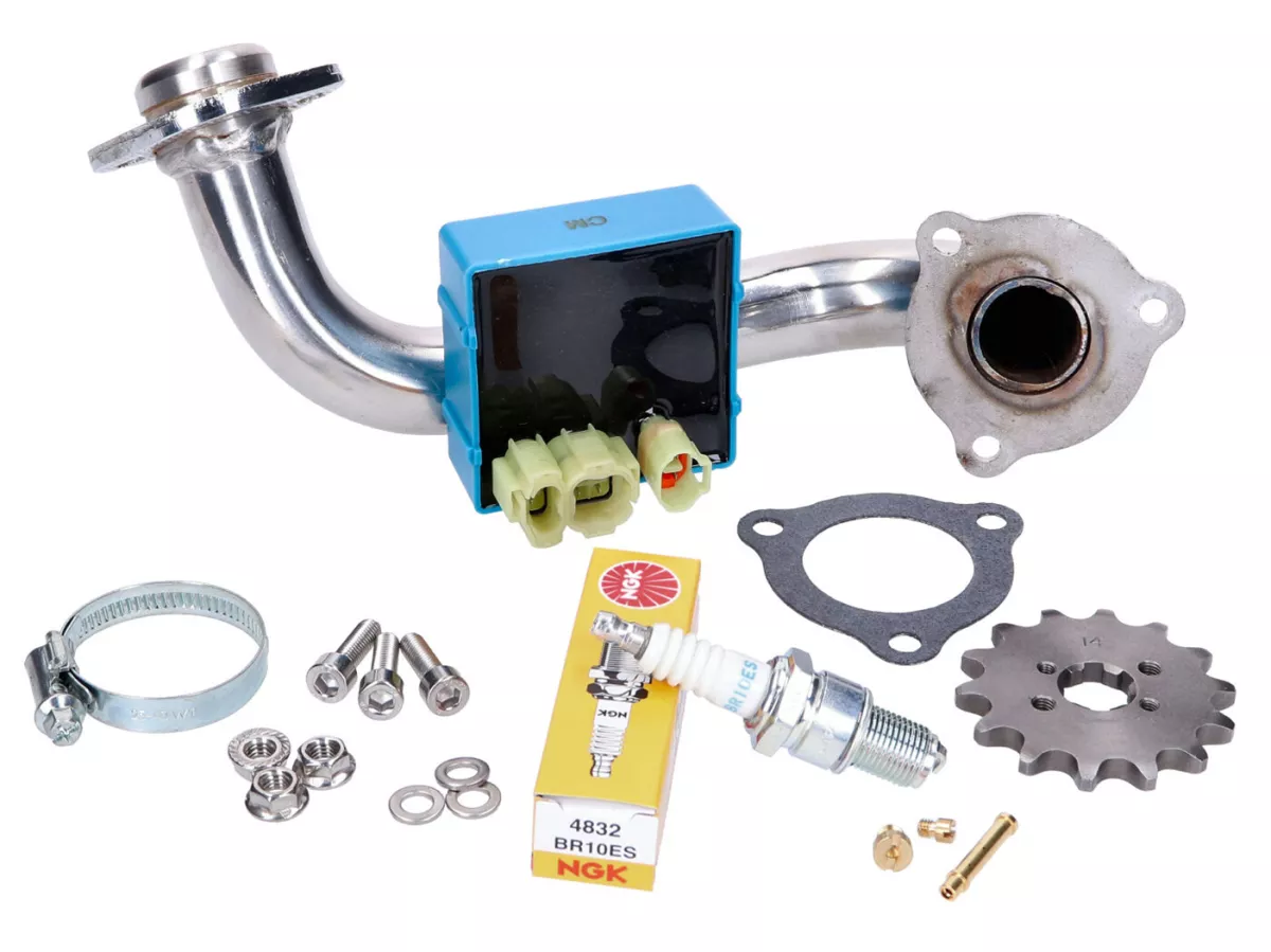 derestriction kit Premium / stainless steel manifold -101 OCTANE- for Derbi Senda, Aprilia RX/SX, Gilera RCR, SMT 2018- (Euro4)