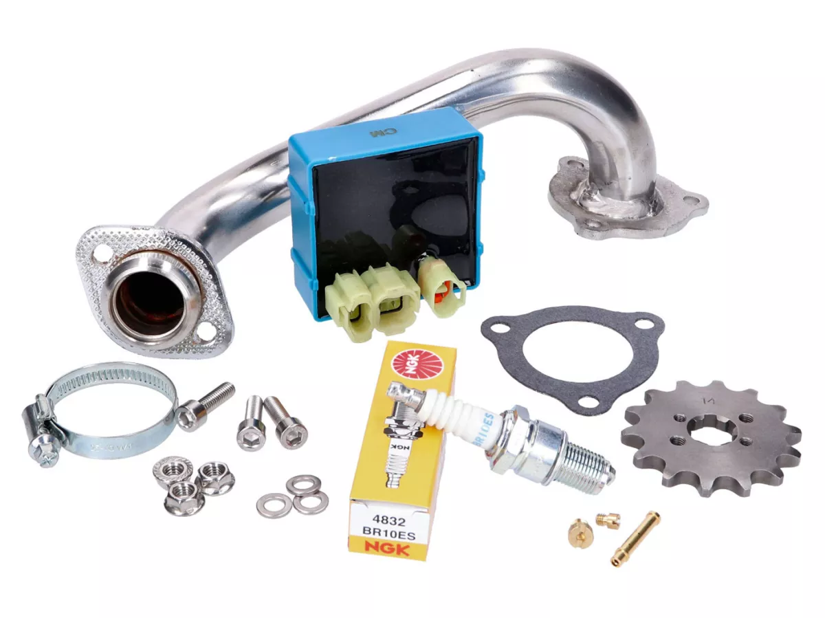 derestriction kit Premium / stainless steel manifold -101 OCTANE- for Derbi Senda, Aprilia RX/SX, Gilera RCR, SMT 2018- (Euro4)