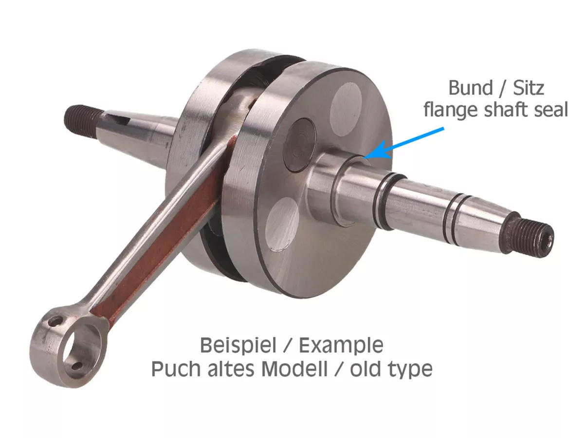 Vevaxel (gammal modell) -101 OCTANE- för Puch Maxi E50-motor