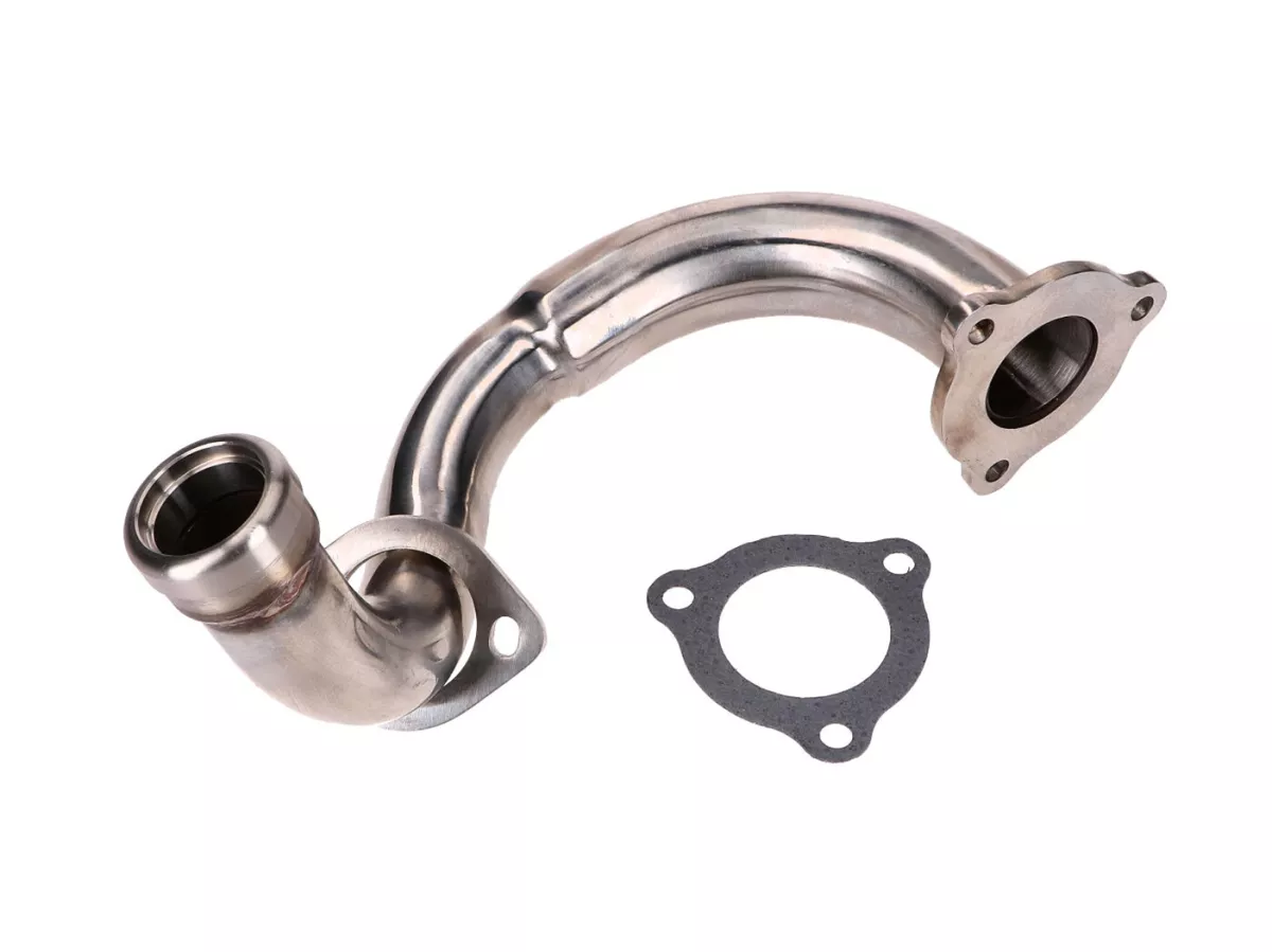 Colector de escape -101 OCTANE- sin estrangulación - para Derbi Senda, Aprilia RX, SX, Gilera RCR, SMT - acero inoxidable