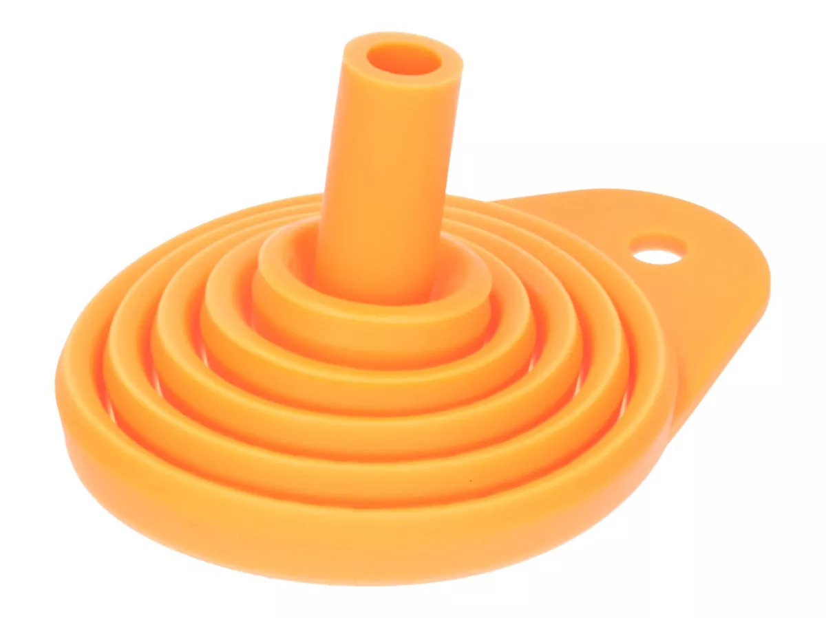 silicone funnel, foldable, orange -101 Octane-