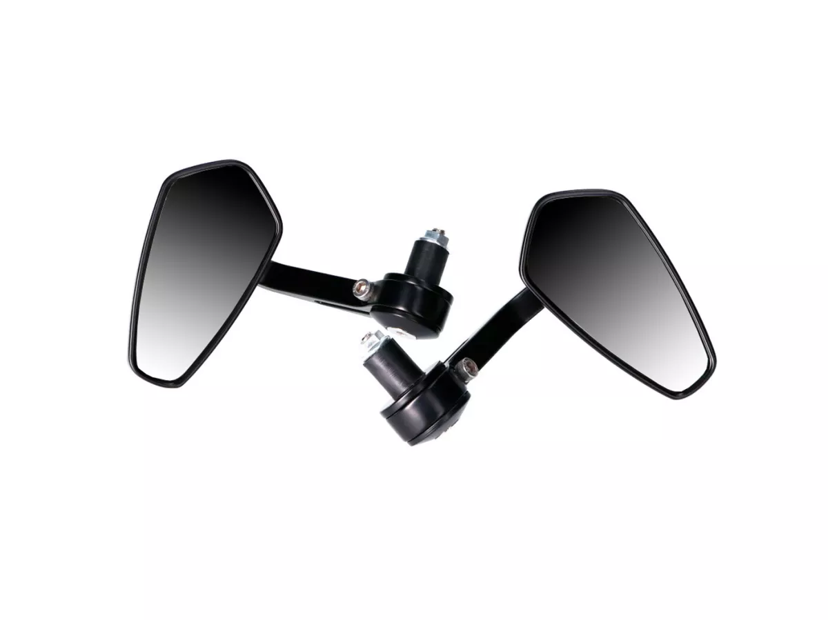 Set di specchietti per manubrio in alluminio CNC -101 OCTANE- nero