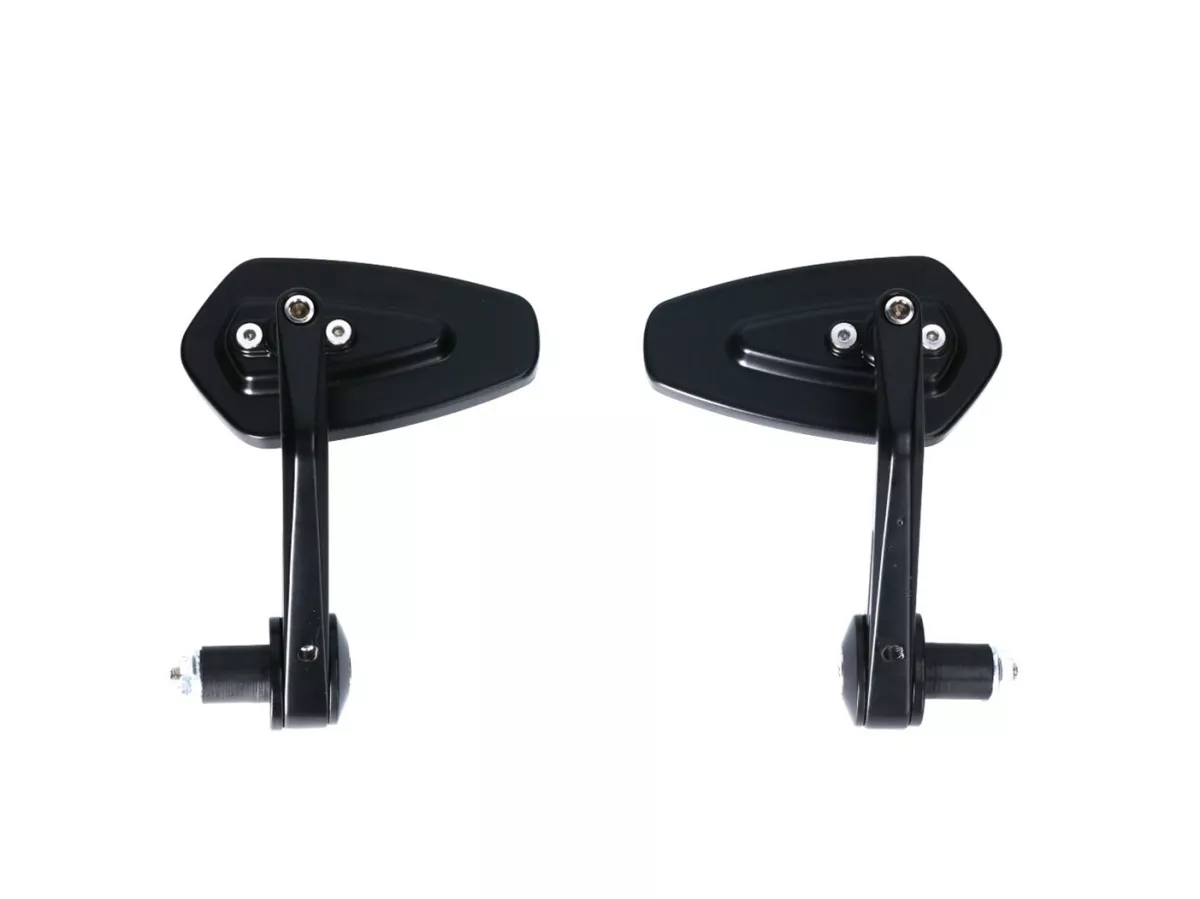 Set di specchietti per manubrio in alluminio CNC -101 OCTANE- nero