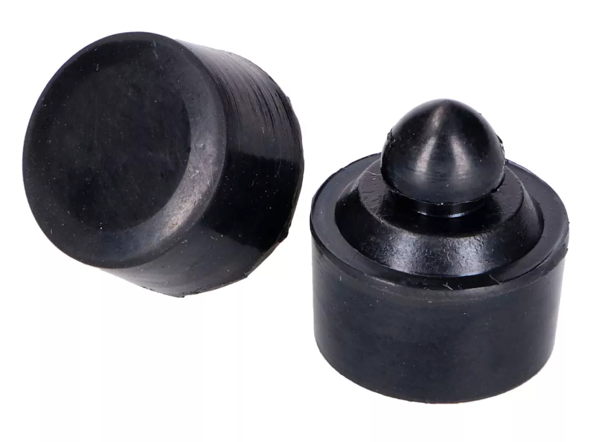 Bantalan kursi karet hitam, 2 buah -101 OCTANE- untuk Simson S50, S51, S70