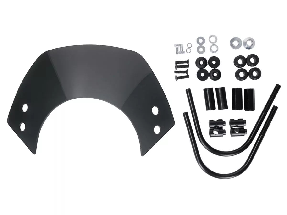 Short tinted windshield with bracket -101 OCTANE- for Vespa GTL 125-200, GTS 125-300