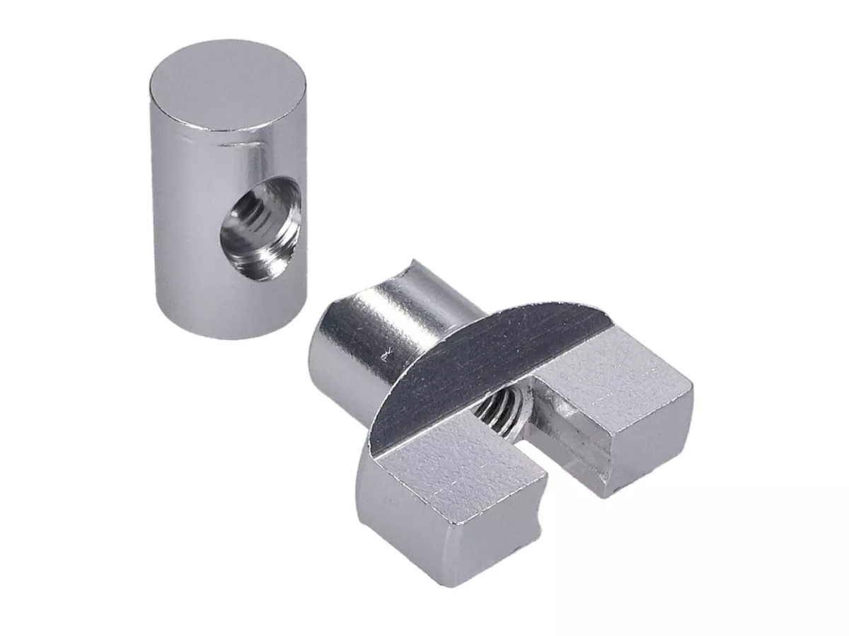 Brake cable adjuster set -101 OCTANE-M6 thread aluminum silver - universal
