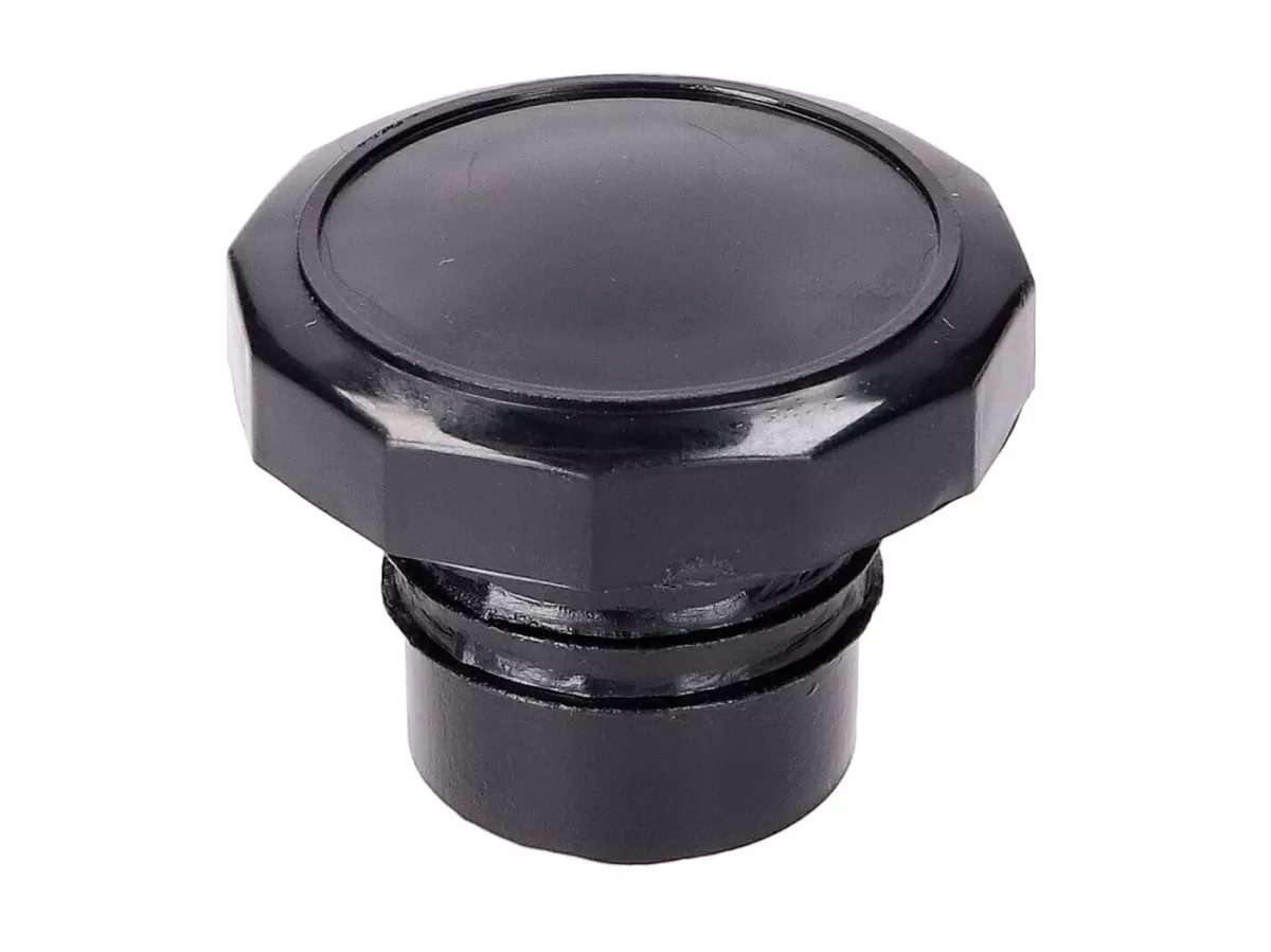 fuel / gas tank cap plastic black -101 OCTANE- for Puch Maxi