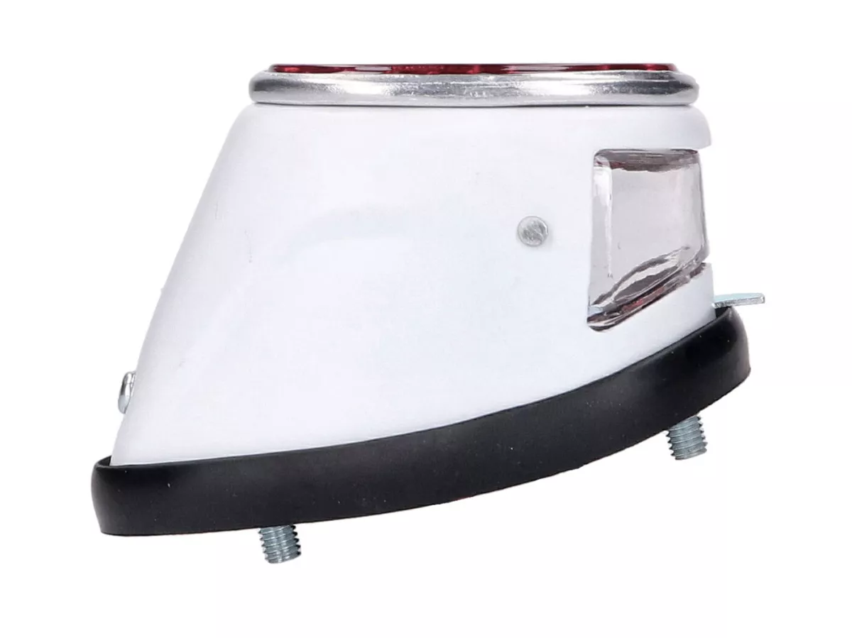 tail light assy moped oval white universal -101 OCTANE- for Puch MS, MV, Maxi, Kreidler, Zündapp