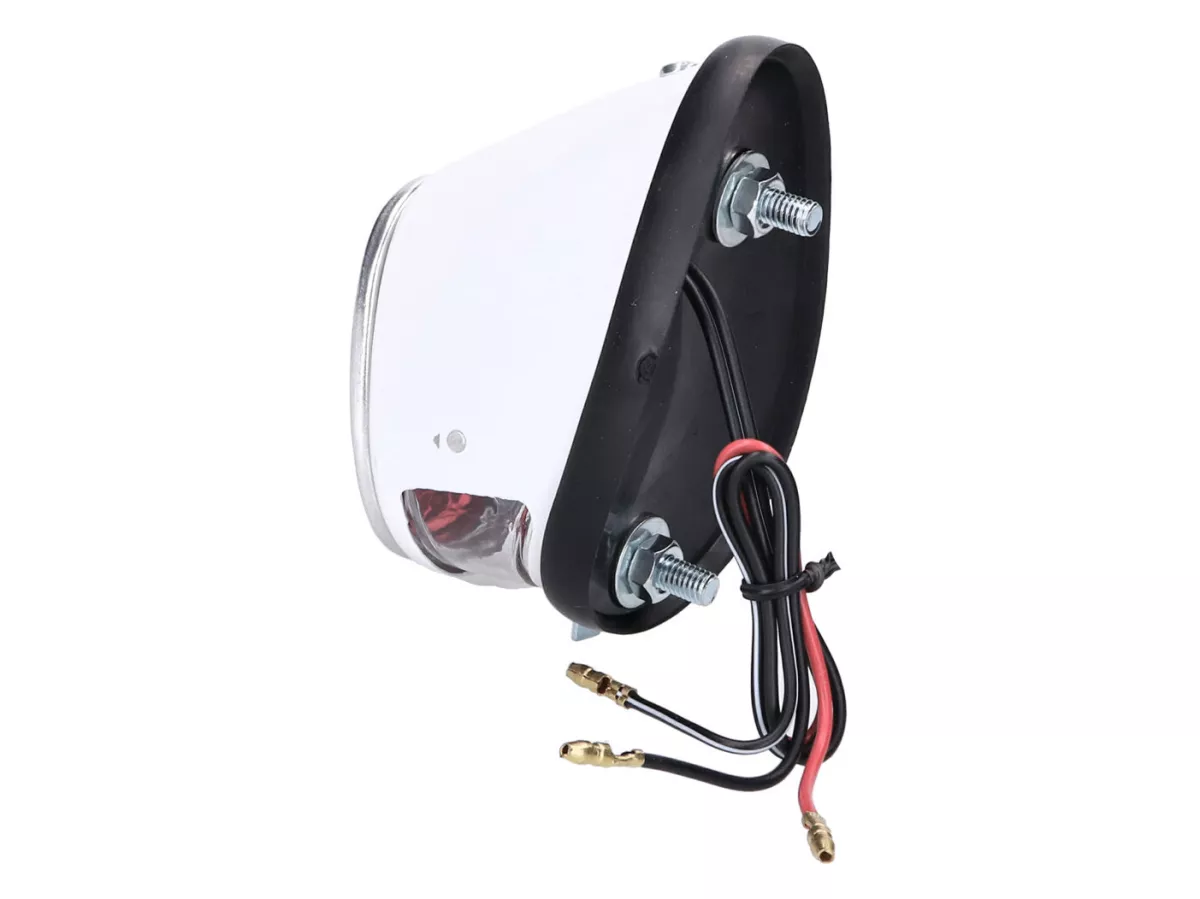 tail light assy moped oval white universal -101 OCTANE- for Puch MS, MV, Maxi, Kreidler, Zündapp