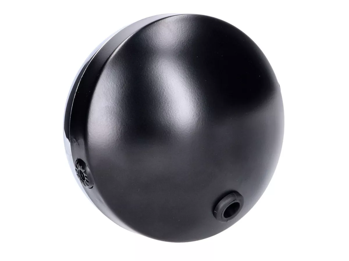 headlight assy round black universal 145mm -101 OCTANE- for moped