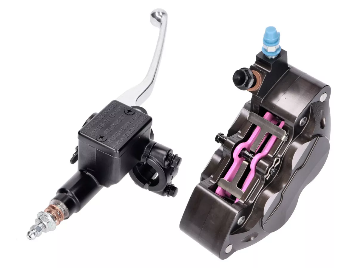 Uppgraderingssats för bromsok -101 OCTANE- 4-kolv inkl. bromscylinder med Ø=16mm - för Vespa, Piaggio, Aprilia, Gilera