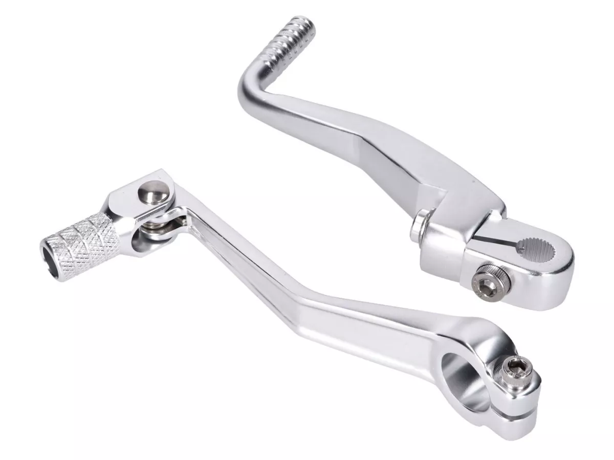 Schalthebel -101 OCTANE- Kickstarter Set klappbar Aluminium silber eloxiert für Simson S50, S51, S53, S70, S83