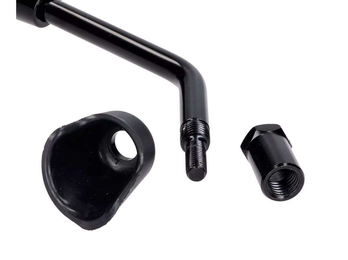 Spiegels -101 OCTANE- Set M8 kort, glanzend zwart voor Vespa GTS HPE, Sprint, Primavera